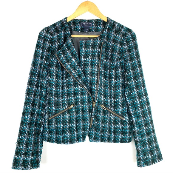 Lucky Brand Jackets & Blazers - Lucky Brand Collection Harper Tweed Moto Jacket S